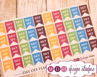 Day Off Planner Stickers, Work Schedule Planner Stickers, Functional Planner Stickers
