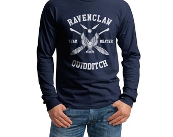 BEATER - Ravenclaw Quidditch team Beater WHITE on Longsleeve MEN tee