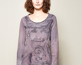 Karia L S Tunic Dress Knit Dark Grey Melange