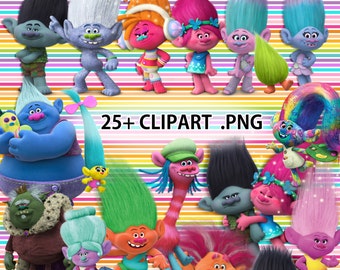 TROLLS new movie more than 25 CLIP ART transparent background