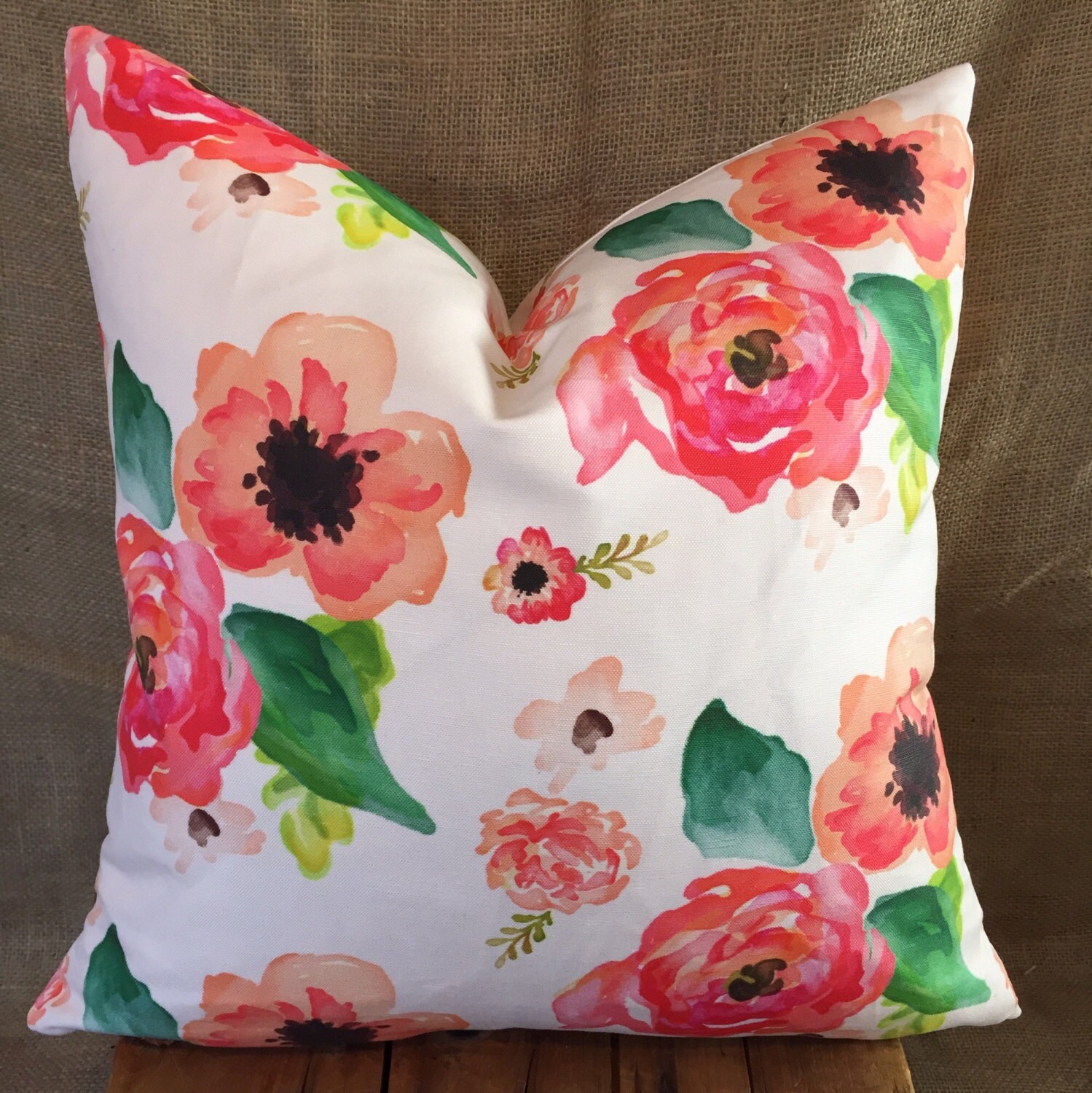 Spring Pillows Watercolor Floral Pillow Cover Floral