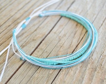 Beach anklets turquoise anklets string anklets beaded anklets seed bead bracelets string bracelets turquoise bracelet friendship bracelets