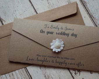 50 x Mini Polite Wedding Money for gift poem card for
