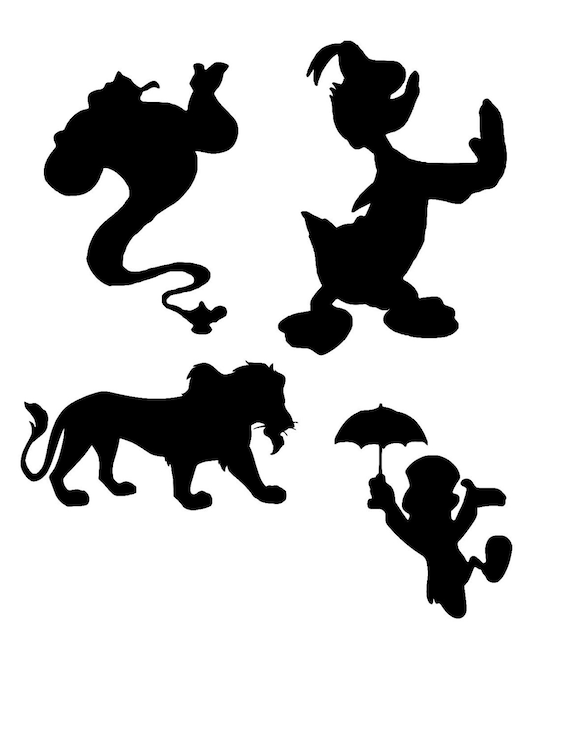 Download disney silhouette svg disney svg Donald svg Disney Genie