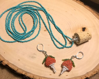 Combo Trunk - SPECIAL EDITION Dirigible Plum Earrings & Luna Lovegood inspired Cork Necklace