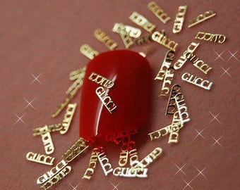 50 PCs gold metal Gucci 3D Nail Art Nail Art Decoration nail stickers nail decal