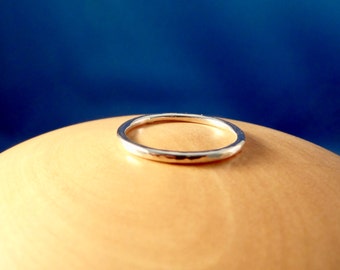 Sterling Silver Hammered Stacking Ring
