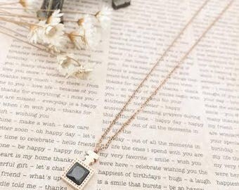 Rose gold small perfume bottle charm necklace / Gift / Birthday gift