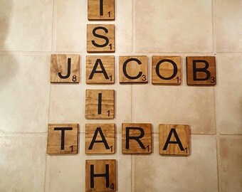 5.5" Wood Scrabble Tiles