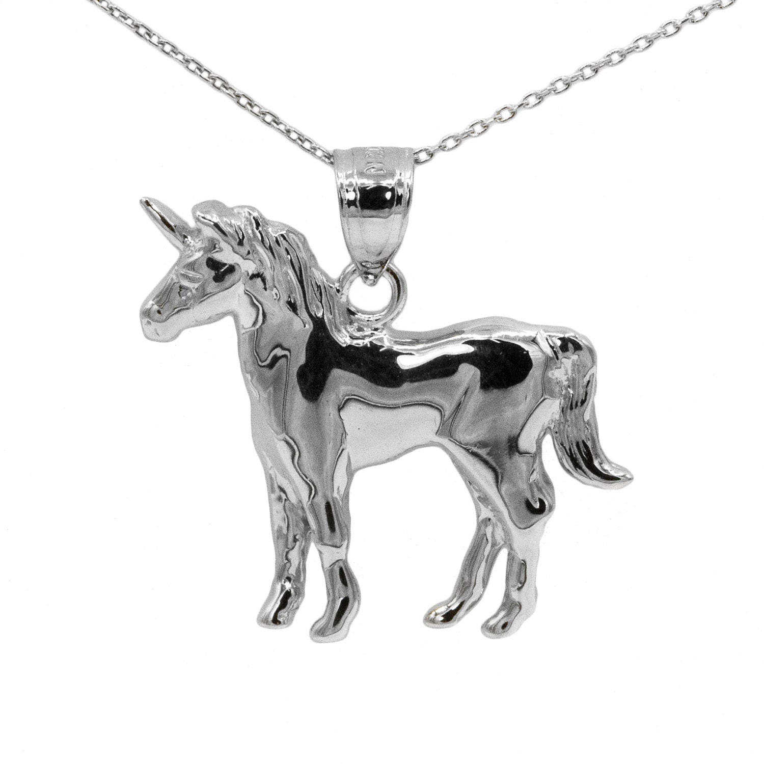 925 Sterling Silver Unicorn Necklace