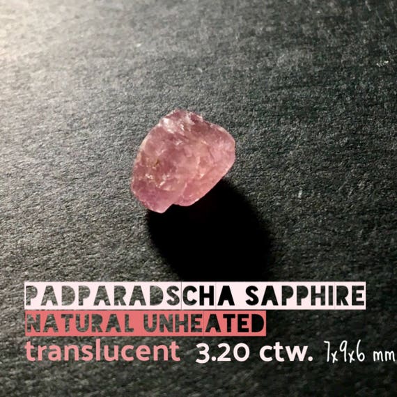 padparadscha sapphire rough