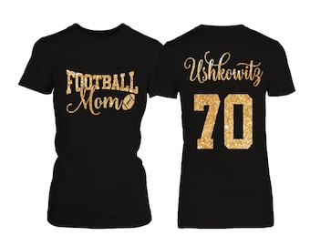Personalized Football Mom T-shirt