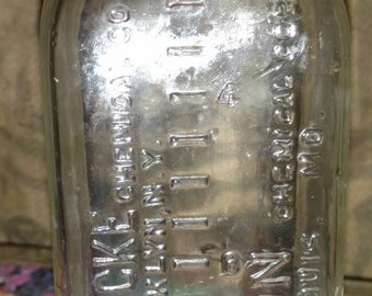 1920"s max huncke embalming fluid bottle.
