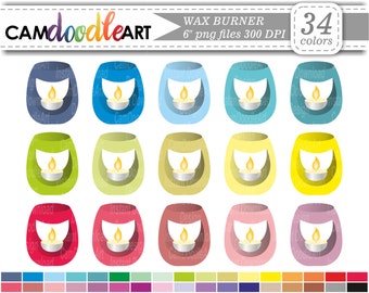Wax Burner Clipart, Oil Burner Clipart,Aromatherapy Clipart, Scrapbooking Clipart,Planner Clipart, Sticker Clipart,png file