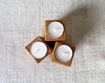Cedar Tealight Holders