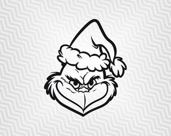 Grinsh, Grinch Stole Christmas, Cutout, Vector art, Cricut, Silhouette Cameo, die cut, instant download, Digital Cut, Print Files, Pdf, Svg