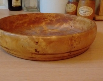 Vintage Scandinavian birchwood bowl Finnish retro wooden bowl