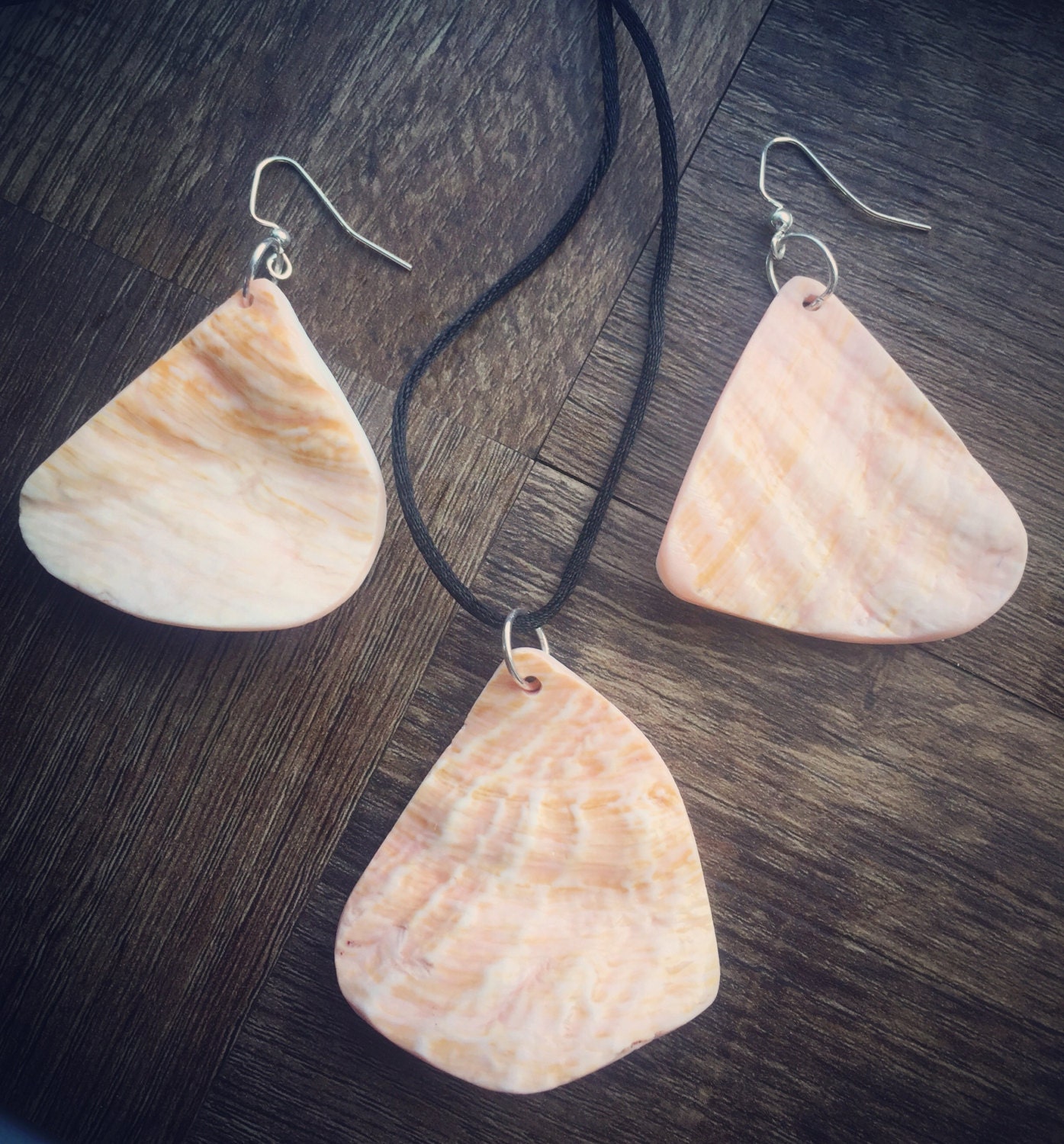 SALE Pink Conch Shell Jewelry Set   Il Fullxfull.1172281485 Fwb2 