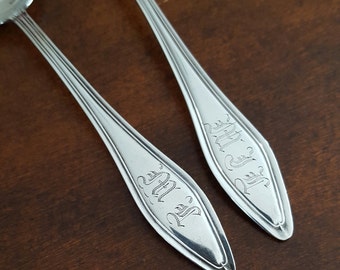 1912 Sterling Silver Coffee Spoons with Monogram