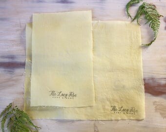 Beeswax Wraps Set, Organic Fair Trade Linen with Local Ventura County Organic Beeswax, Fabric Wrap, Set of Two