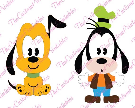 bebe goofy pluto disney svg corte de