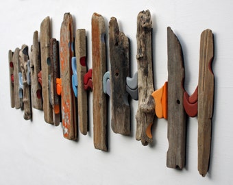 Wood Wall Art - 'Ebb & Flow' - Abstract Art - Wall Art - Driftwood Art - Sculpture