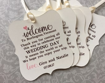 Welcome Wedding Tags 2,Welcome Gift Bag Tags,Welcome Tags,Welcome Guest Gift Bag Tags,Welcome Gift Tags