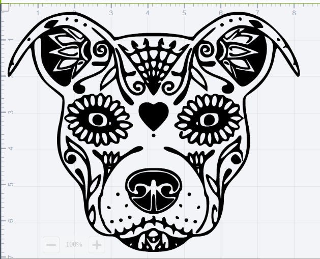 Download Pitbull Sugar Skull SVG EPS DXF Studio3 Cut Files from ...