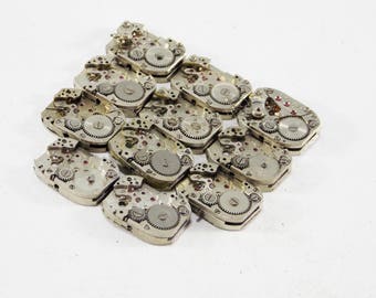 Gift idea vintage watch part pocket watch scrapbooking mixed metal steampunk necklace clock part Industrial watch retro style gears jewelry