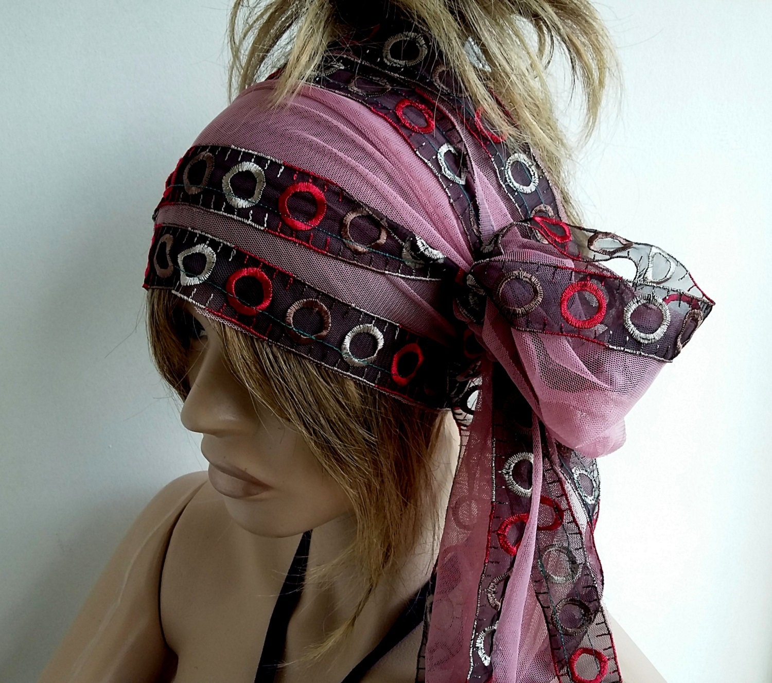 Women's Hair Band Lace Hair Band Handmade by MimosaKnitting