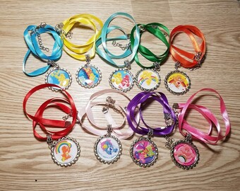 10 Care Bears Necklaces Party Favors