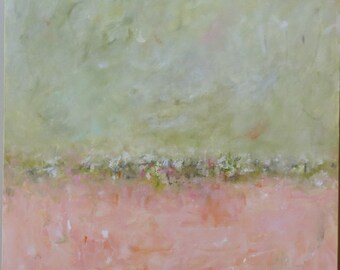 painting on canvas,wall art,canvas art,landscape painting, wall decor,seascap,modean ,Acrylic abstract painting,coral orange,olive green