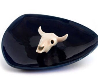 Texan Skull Platter Plate