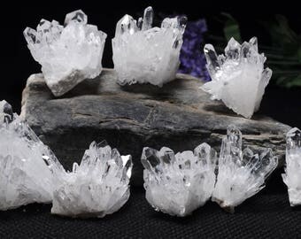 Natural Clear Crystal cluster-Small Size/Crystal quartz cluster