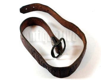 Childrens Leather Belt, Vintage Leather Belt, Leather Belt, Brown Leather Belt, Children's belt, Gloria Leather Belt