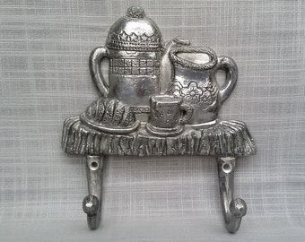 Vintage Kitchen Towel Hanger, Kitchen Towel Rack, Wall Hanging Decor, Antique Kitchen Tea Towel Holder, Country Style Decor
