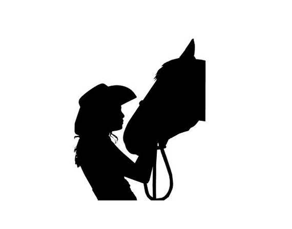 Download Cowgirl Decal Horse Kiss Decal Horse Decal Horse Head