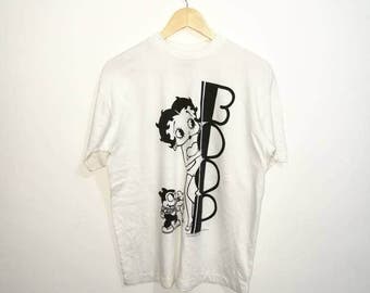 On Sale!! Vintage 90's Betty Boop Shirt Hip Hop Style Celebrity Fashion