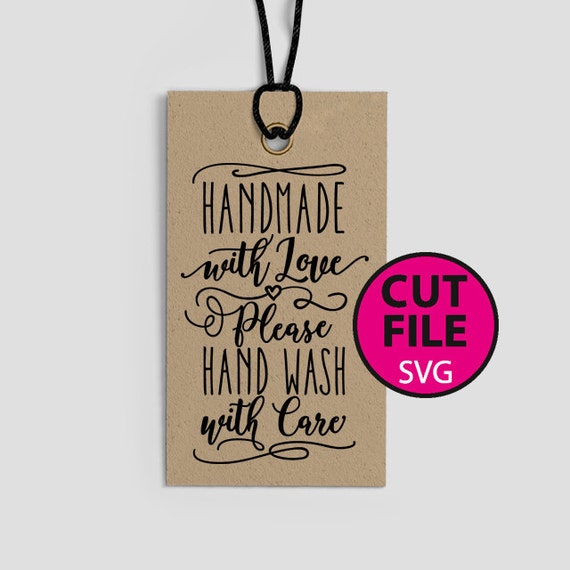 Download handmade with love please hand wash with care SVG eps png