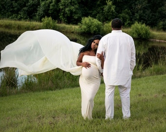 Maternity dress, maternity photo shoot dress, revealing belly dress, strapless gown, maternity gown, bandeau dress, bandeau maternity gown