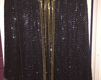 Black and Gold Beaded Jacket