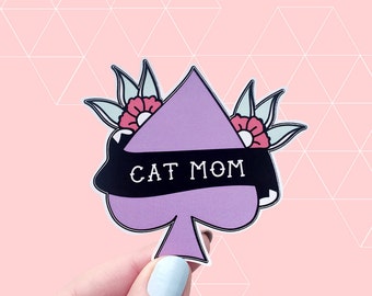 Cat Mom Vinyl Sticker