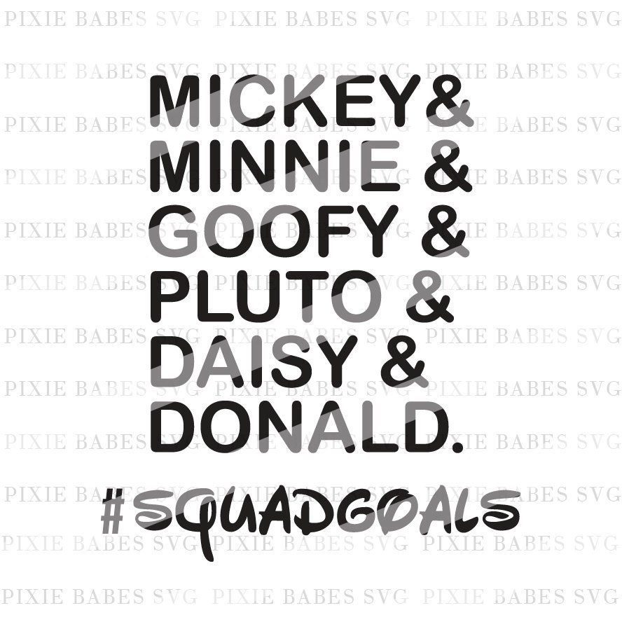 Download Disney Names SVG Disney Squad SVGDisney svg Disney