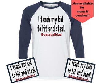 Download I teach my kids to Hit and Steal SVG png jpg baseball CUT