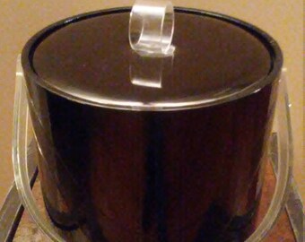Ice Bucket vintage patent leather( black)