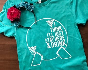 UNISEX Epcot shirt // world showcase shirt // disney shirt // spaceship earth shirt // drinking shirt // drink around the world //