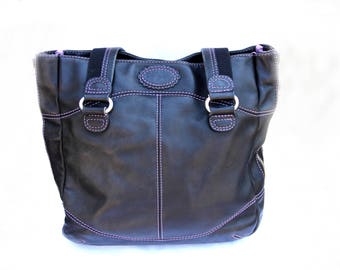 Vintage Tote Bag leather Handbag Leather Tote Bag shoulder bag women bag Black bag Leather bag Handle Bag Market Bag