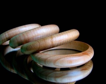 Set of four wooden bracelets, wooden bangle bracelets, set of four bracelets, wood bracelet, thin wood bracelets, women wood bracelets