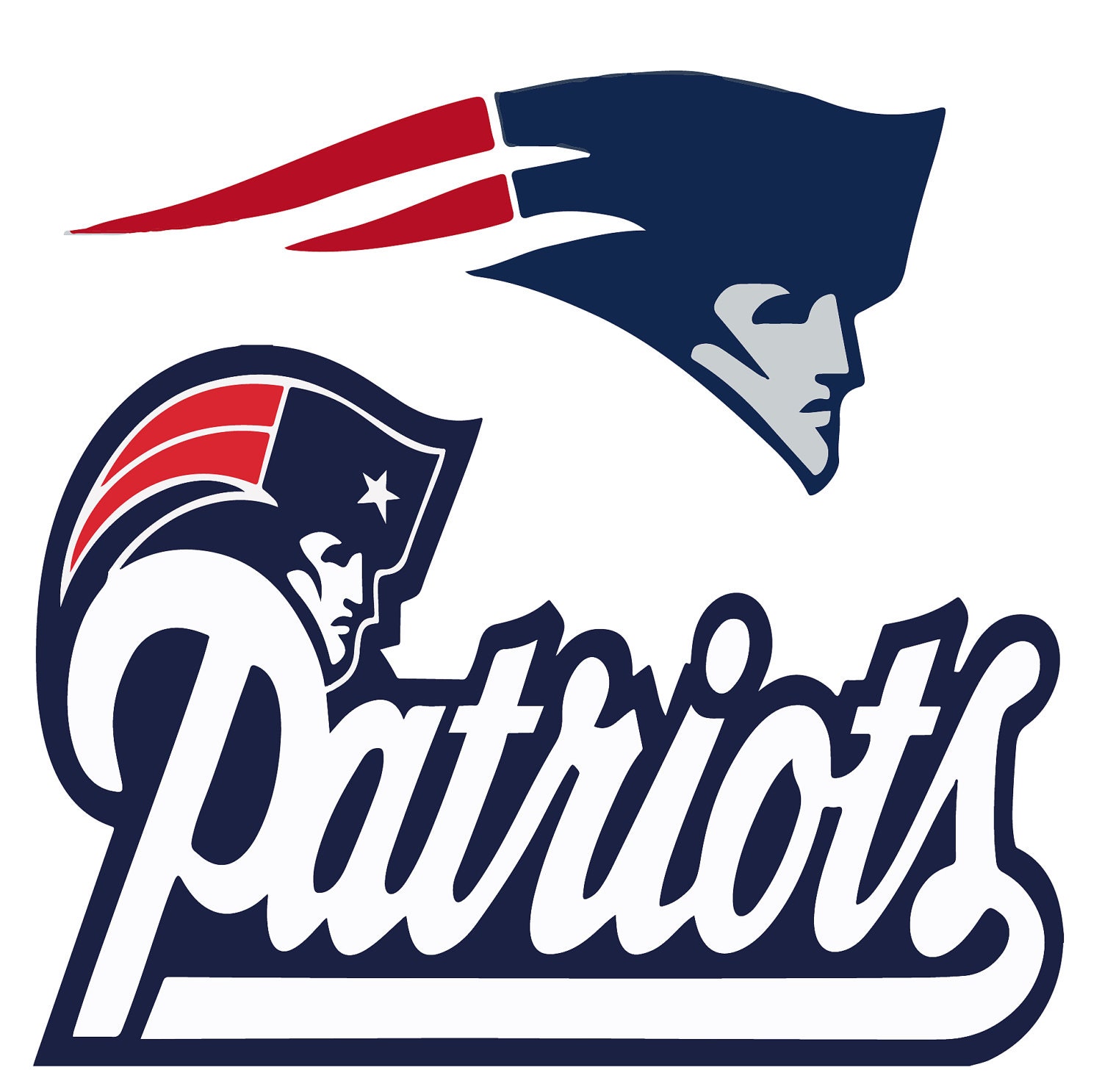 New England Patriots SVG digital logo EPS Dxf PNG