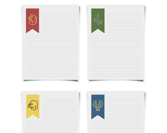 Hogwarts House (Harry Potter) Printable Stationary Set for Letters & Snail Mail
